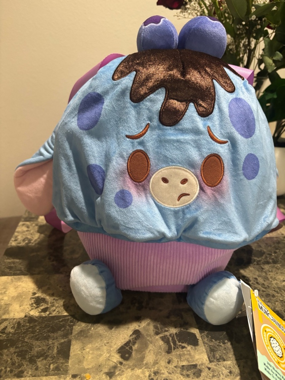 Disney Munchlings Eeyore Plush Backpack Blue Purple Medium Adjustable Strap - Picture 2 of 10